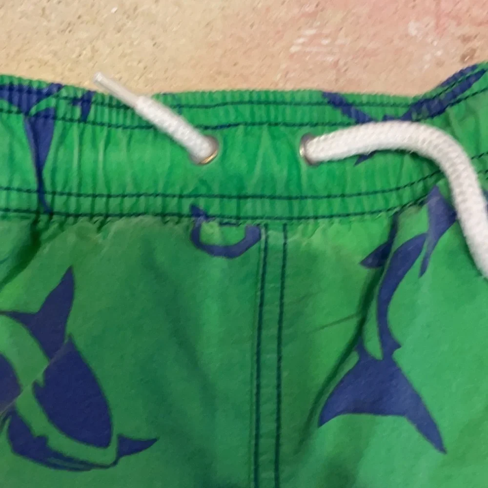Polo Ralph Lauren Green shark swim trunks pockets